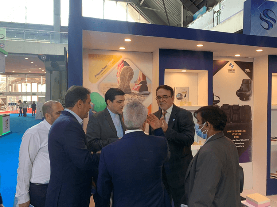 Sepehr Donya at an international polyurethane foam exhibition